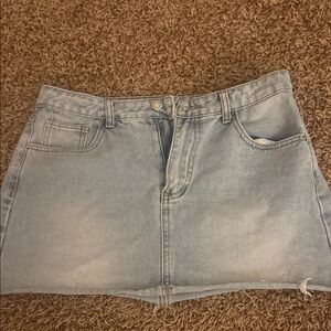 Light Blue Denim Skirt